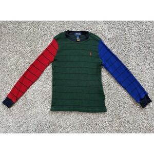 Polo Ralph Lauren College Green Toddler and Little Boy Waffle-Knit Tee Sz7